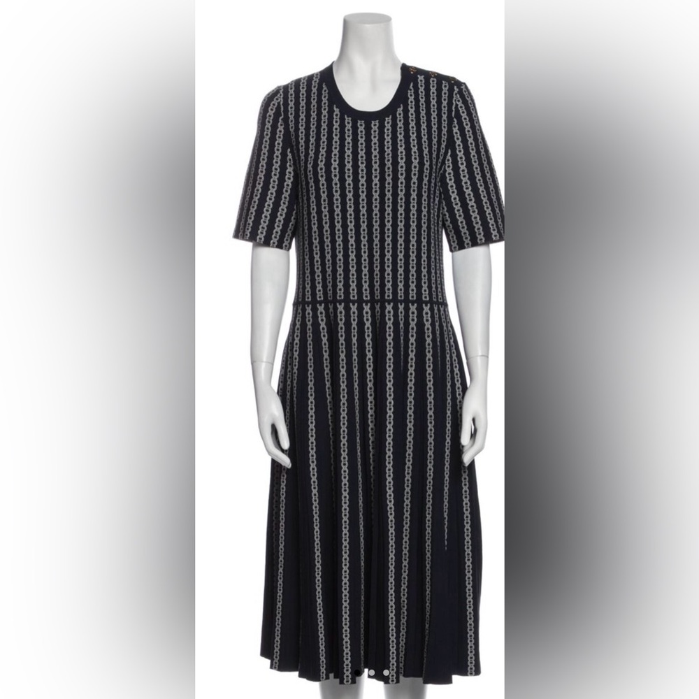 Tory Burch Chainlink stripe knit dress